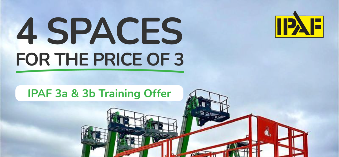 Limited Offer: Book 4 IPAF Training Places and Pay for Only 3